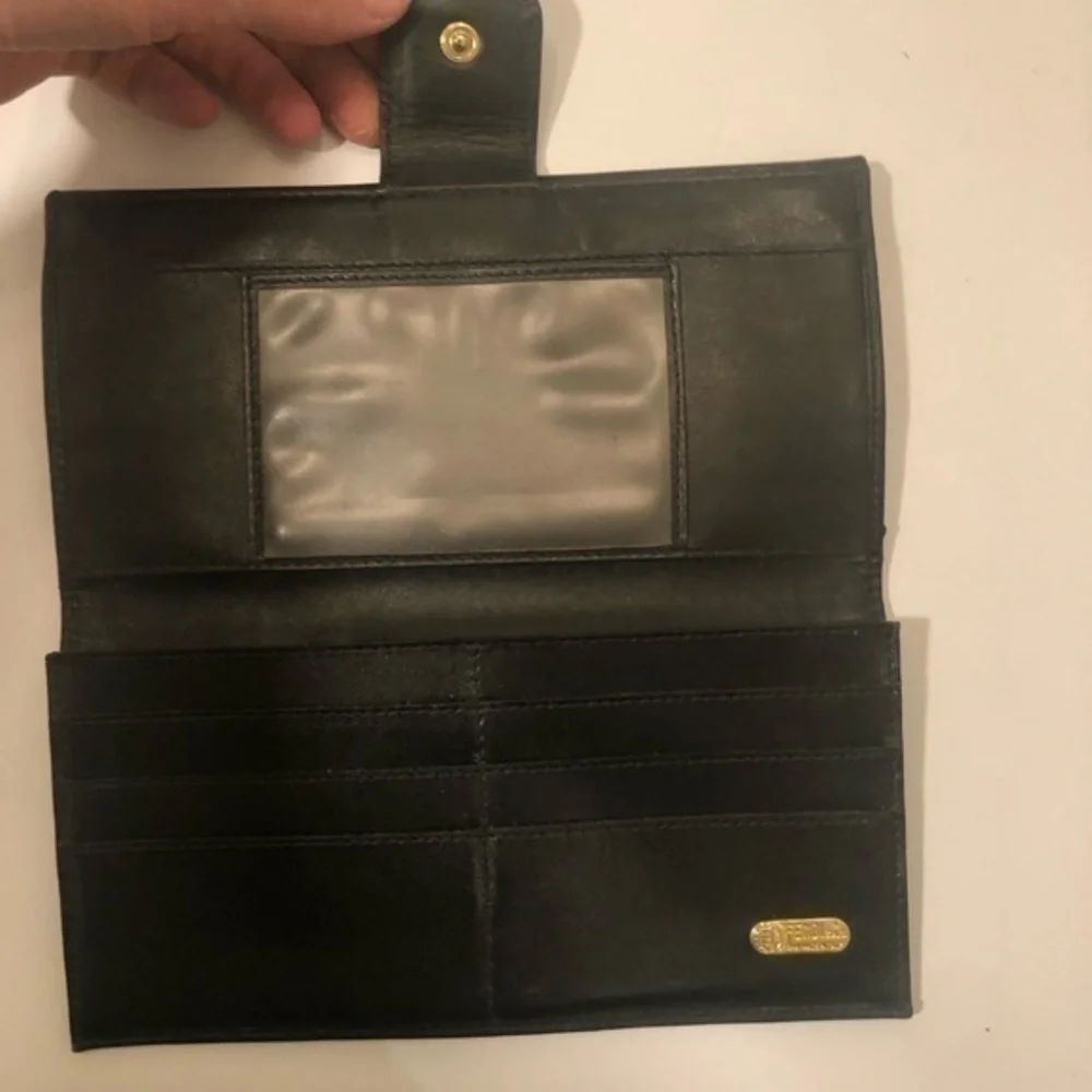 Fendi black vintage wallet authentic